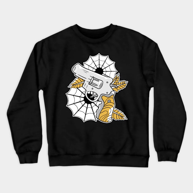 Gun traditional tattoo Crewneck Sweatshirt by Darts design studio